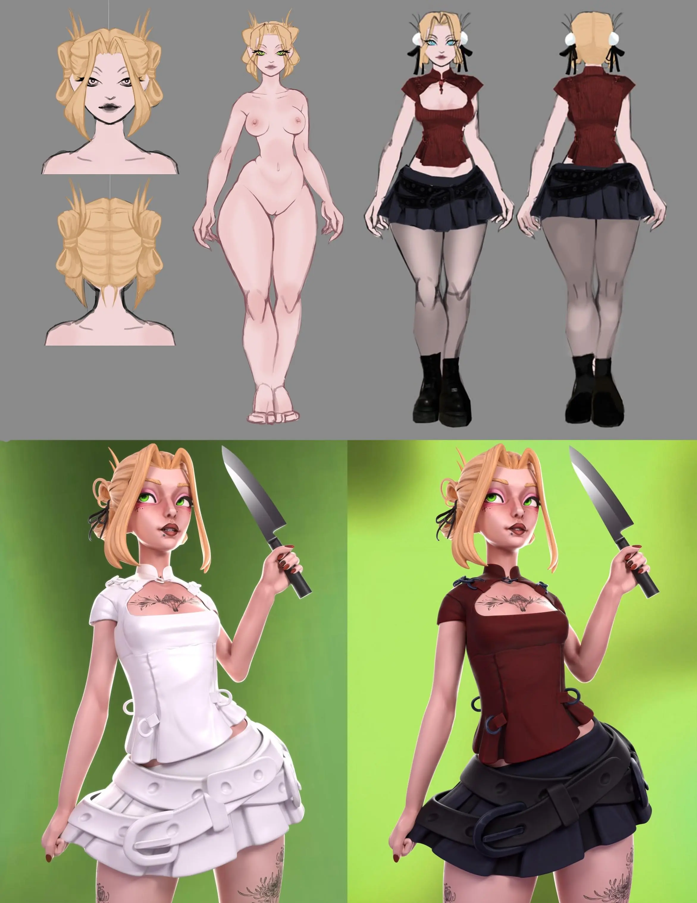 Here’s how the process of creating a goth girl looks (without AI) [Just Date Goth]
